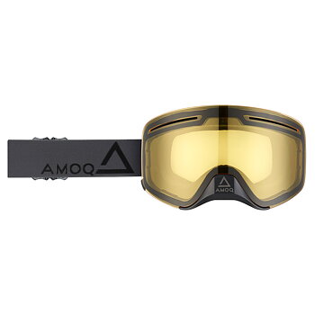 AMOQ Vision Vent+ Magnetic Skoterglasögon - Dark Grey / Black - Yellow
