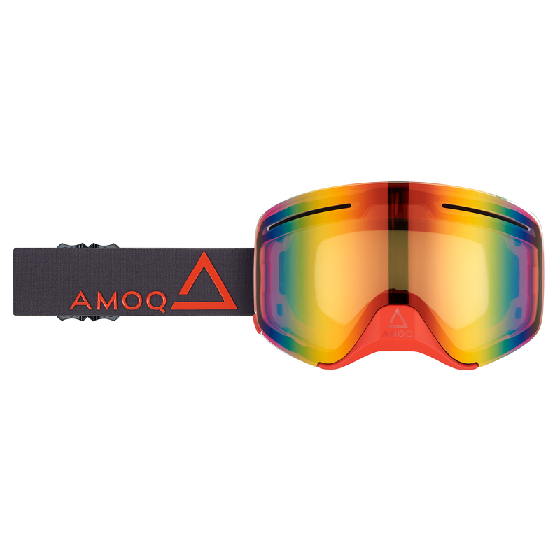 AMOQ Vision Vent+ Magnetic Goggles - Grey / Red - Red Mirror