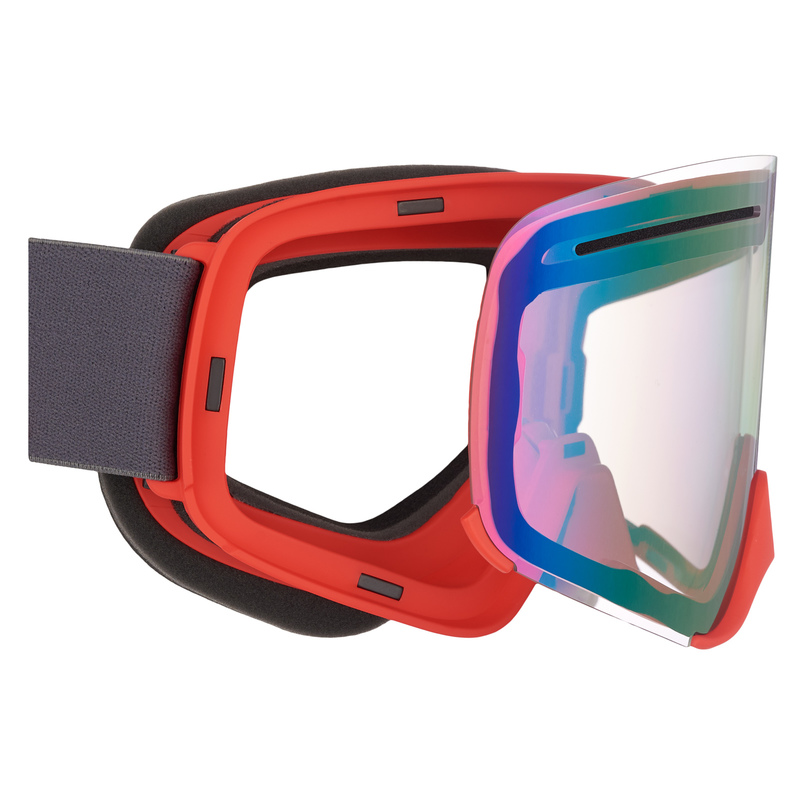AMOQ Vision Vent+ Magnetic Goggles - Grey / Red - Red Mirror - 2