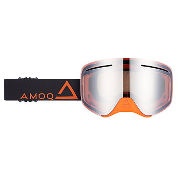 AMOQ Vision Vent+ Magnetic Goggles - Black / Orange - Silver Mirror