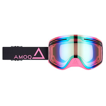 AMOQ Vision Vent+ Magnetic Goggles - Black / Pink - Gold Mirror