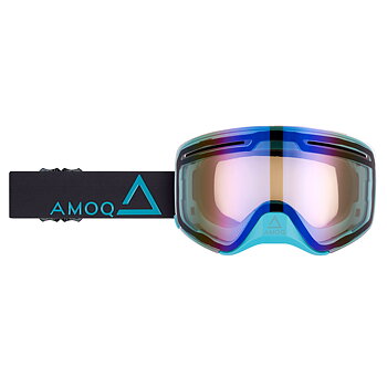 AMOQ Vision Vent+ Magnetic Goggles - Black / Turqoise - Blue Mirror