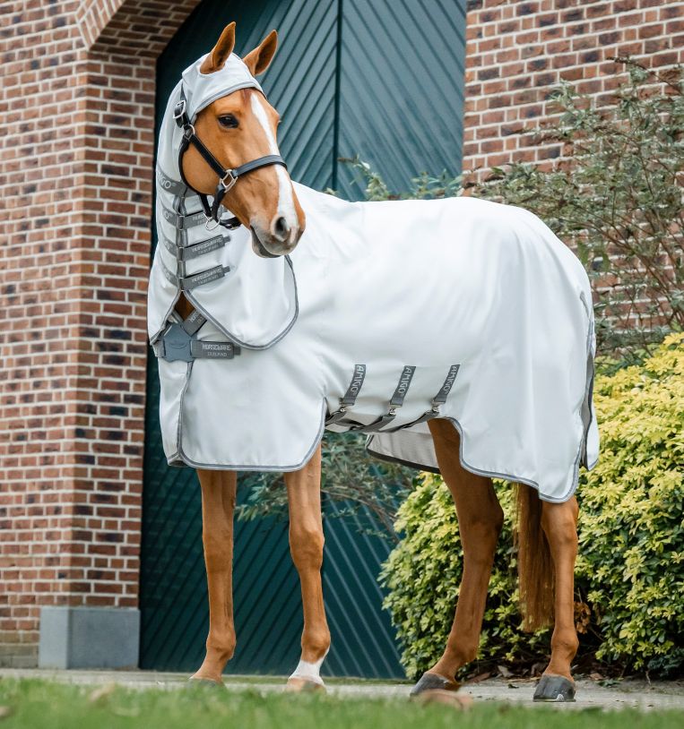 Horseware Amigo Ripstop Hoody Fluedekken - Sølv/Titanium Grey &amp; Silver (115cm (5'6"))