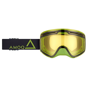 AMOQ Vision Vent+ Magnetic Goggles - Black / Military Green - Yellow