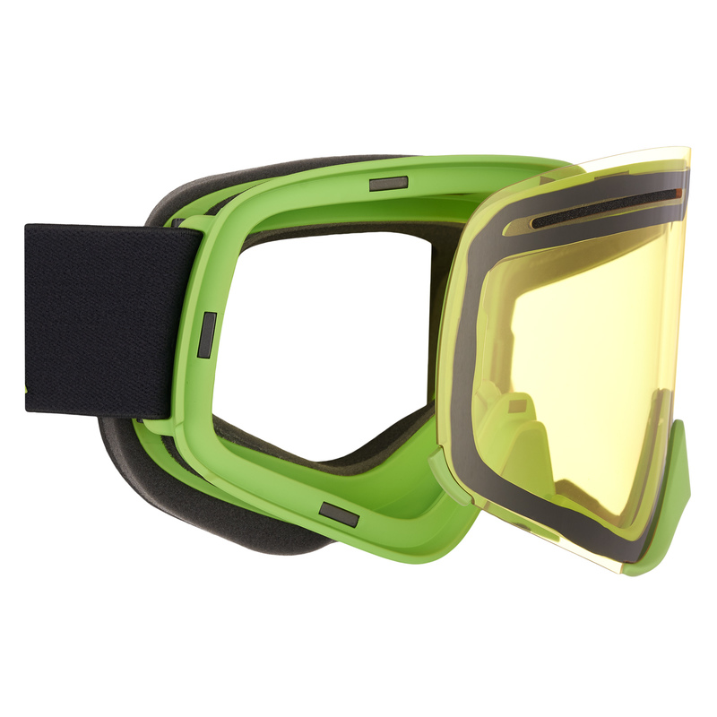 AMOQ Vision Vent+ Magnetic Goggles - Black / Military Green - Yellow - 2