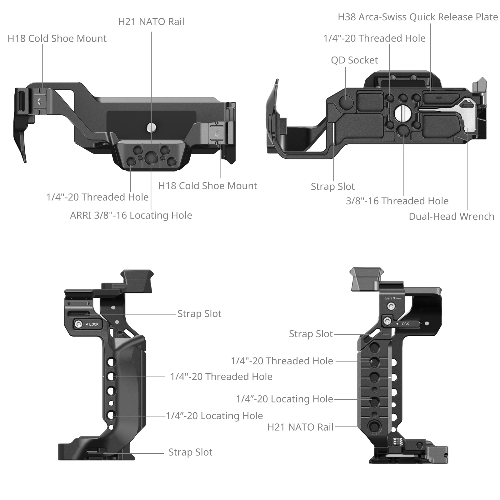 Smallrig Cage för Panasonic LUMIX S1 II / S1 IIE / S1R II / S5 II / S5 IIX / G9 II 4902 – för filmskapare - 3