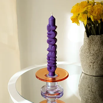 Taper Set Candle Fuck You Svart+Chill Out Indigo 3D