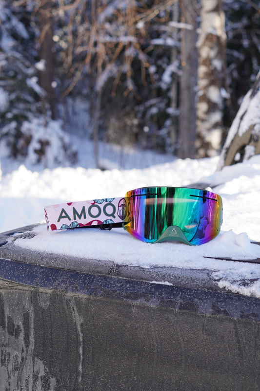 AMOQ Vision Vent+ Magnetic Goggles - Tropical - Green Mirror - 4