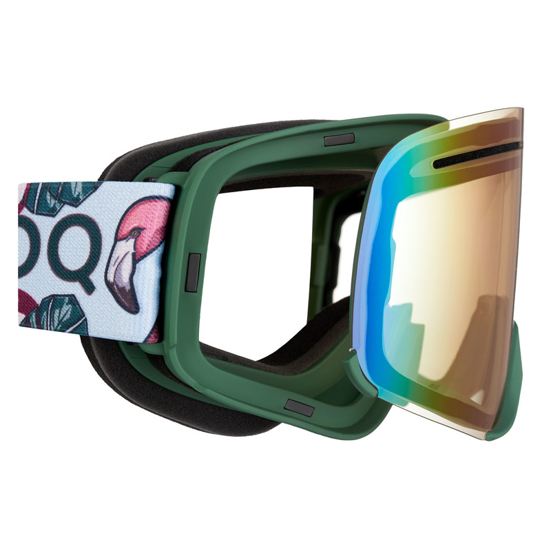 AMOQ Vision Vent+ Magnetic Goggles - Tropical - Green Mirror - 2