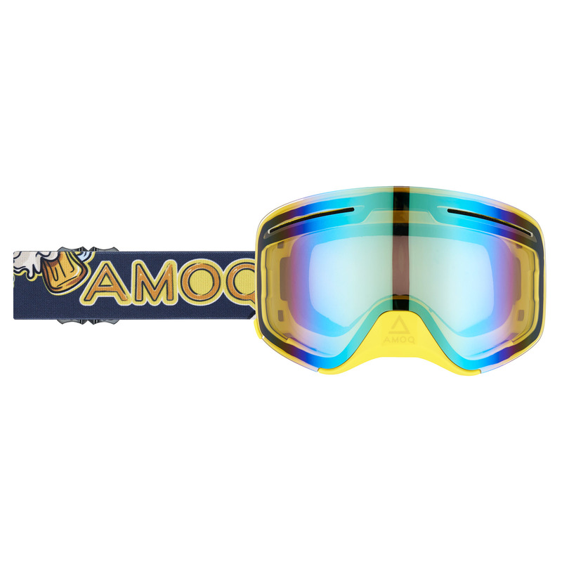 AMOQ Vision Vent+ Magnetic Goggles - Beer - Gold Mirror