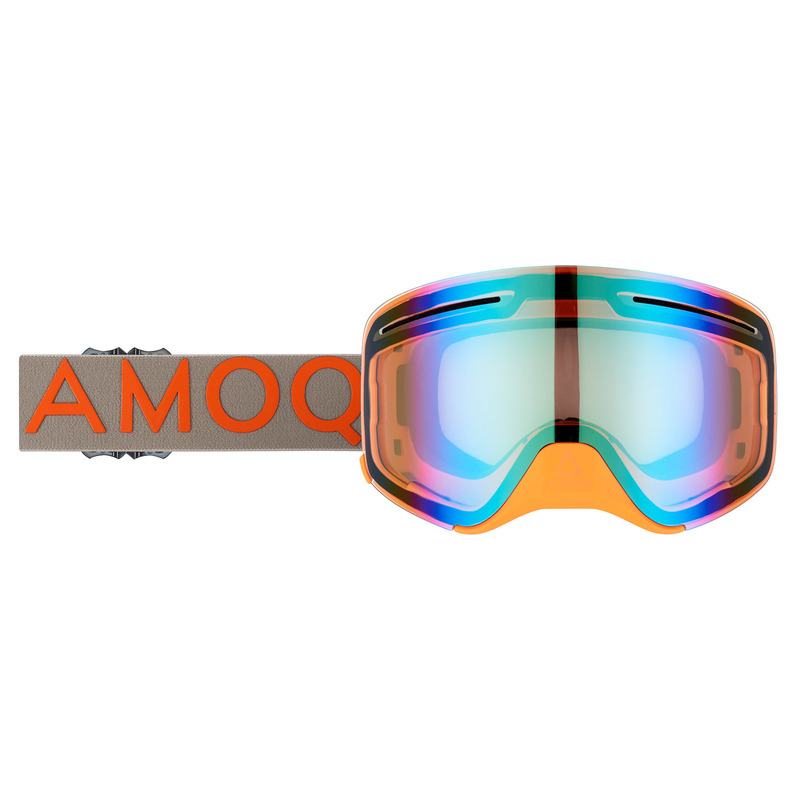 AMOQ Vision Vent+ Magnetic Goggles - Gray / Orange - Gold Mirror