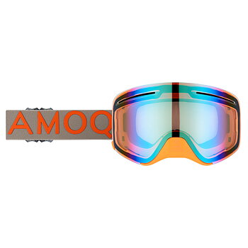 AMOQ Vision Vent+ Magnetic Goggles - Gray / Orange - Gold Mirror