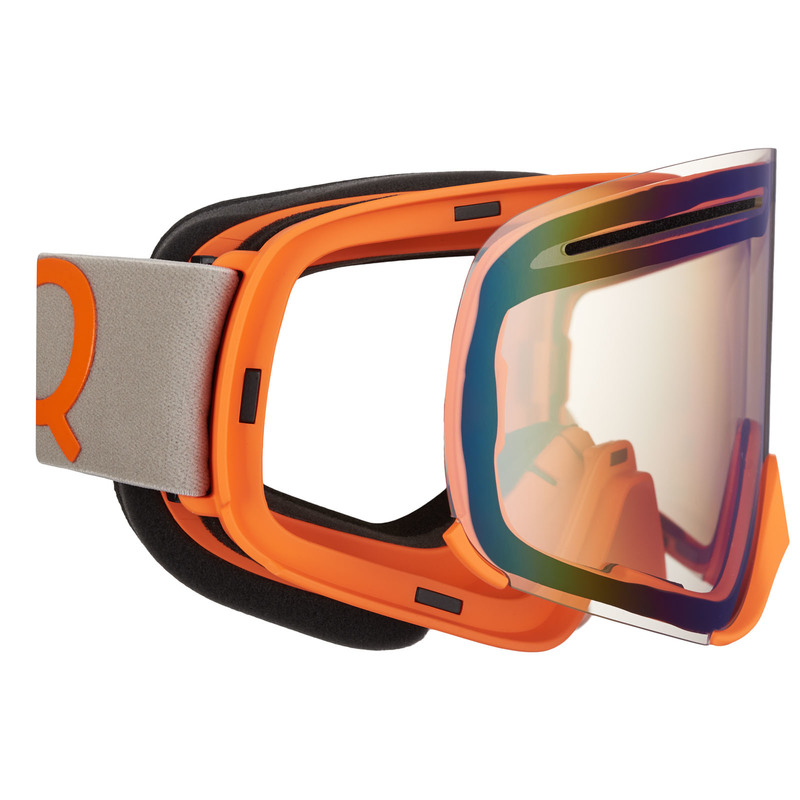 AMOQ Vision Vent+ Magnetic Goggles - Gray / Orange - Gold Mirror - 2