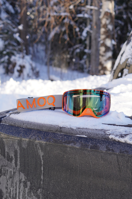 AMOQ Vision Vent+ Magnetic Goggles - Gray / Orange - Gold Mirror - 4