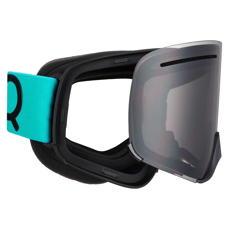 AMOQ Vision Vent+ Magnetic Goggles - Turqoise / Black - Smoke - 2