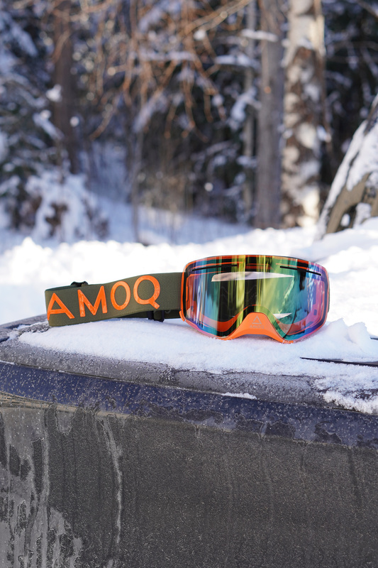AMOQ Vision Vent+ Magnetic Goggles - Military Green / Orange - Gold Mirror - 4