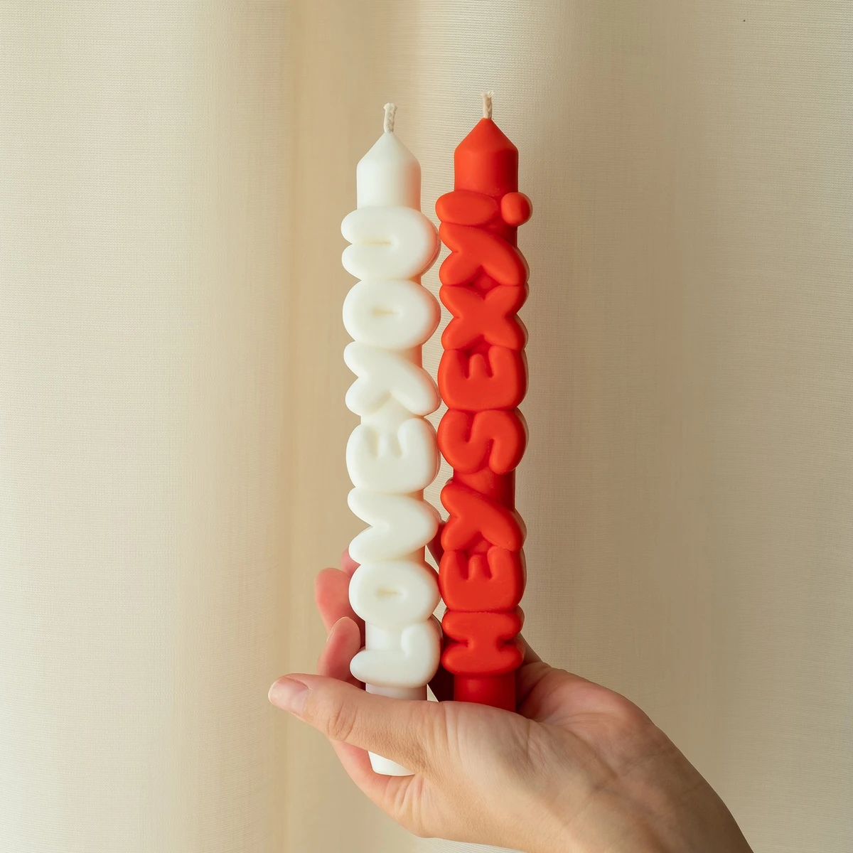Taper Set Candle Love Vit + Hey Orange 3D - 2