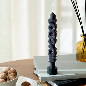 Taper Set Candle Love Pink + Hey Svart 3D