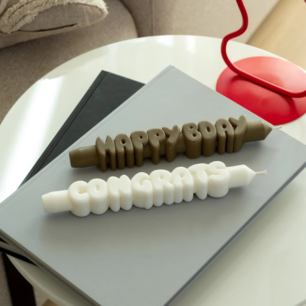 Taper Set Candle Happy B Oliv+Cong Vit 3D