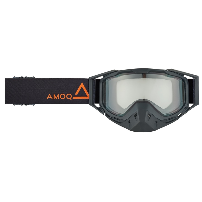 AMOQ Youth Snow Goggles - Black / Orange - Clear