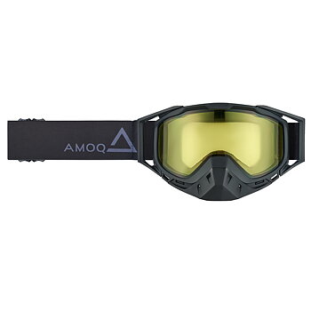 AMOQ Youth Snow Goggles - Black / Grey - Yellow