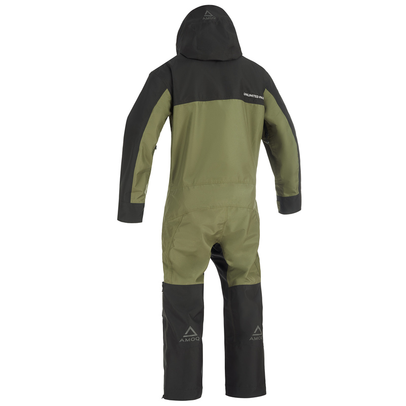 AMOQ M's Dynamic Monosuit - Black/ Military Green / Hi Vis  - 2