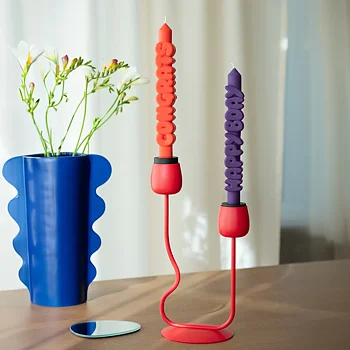 Taper Set Candle Happy B Indigo+Cong Orange 3D