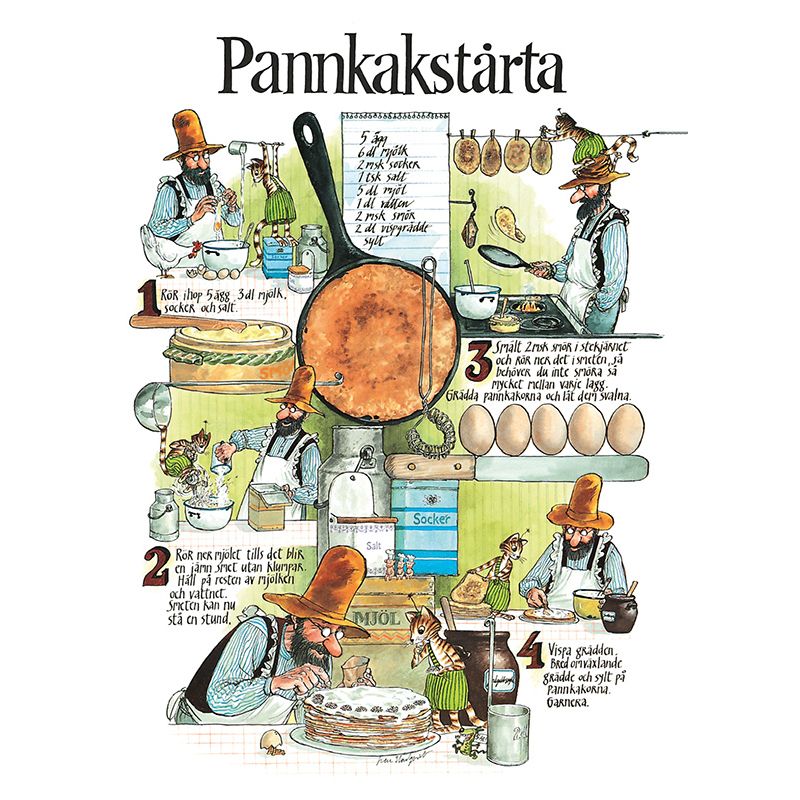 Vykort - Pannkakstårta recept