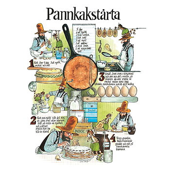 Vykort - Pannkakstårta recept