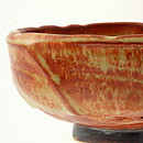 Isak Isaksson (2000s) Unique Chawan Bowl with Brown/Yellow Glaze 13 cm #34