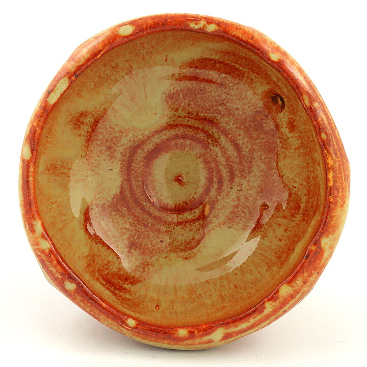イサク・イサクソン  一点もの  茶/黄色のボウル  茶碗  (13cm)  2000年代  #34