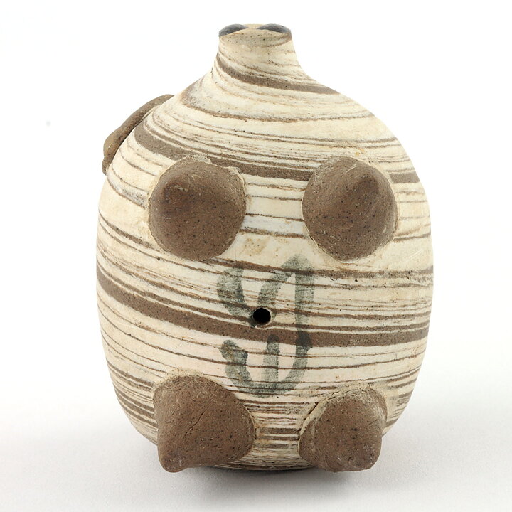 Elsa Söderberg (1960s) Swelling Pig with Marble Decor 5 cm