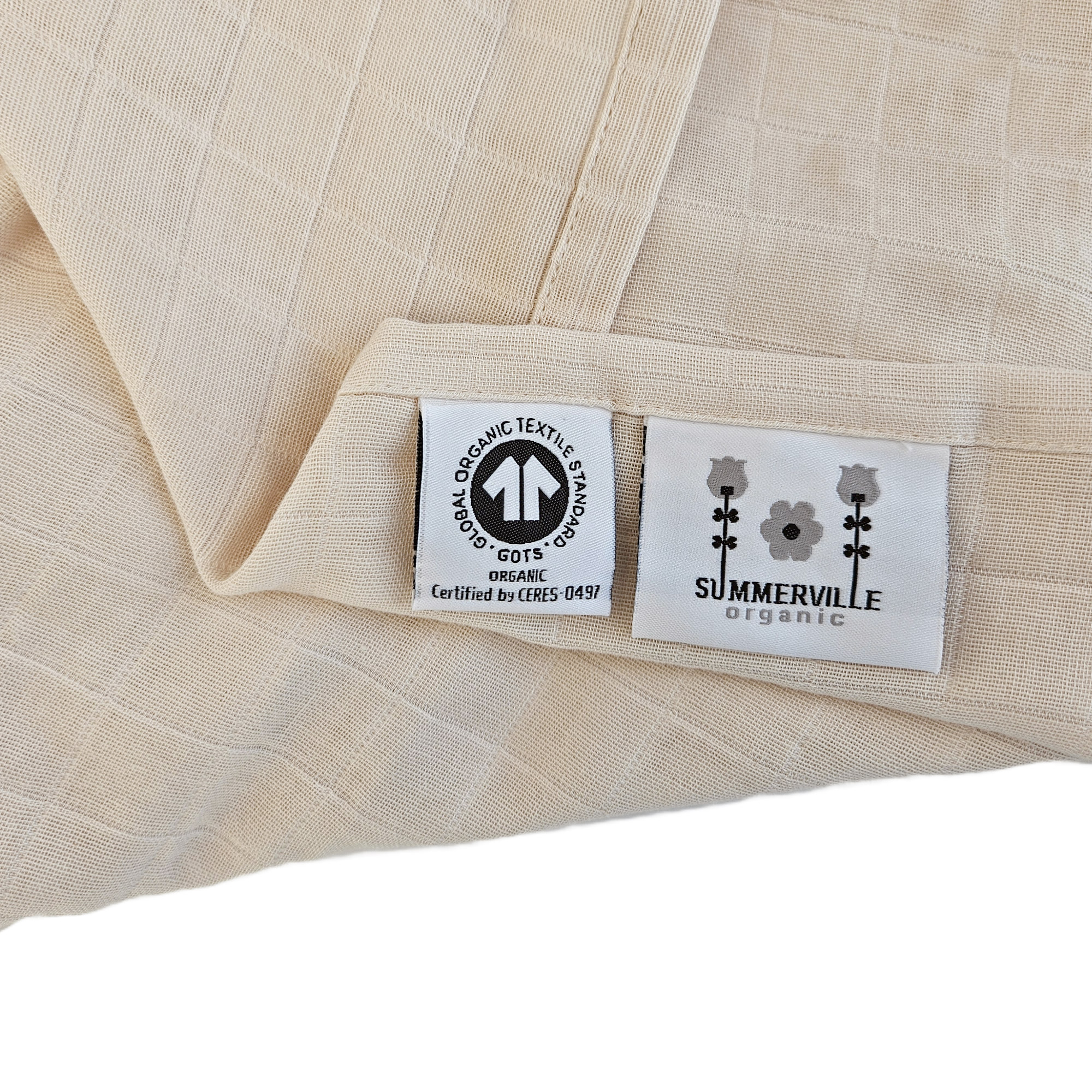Filt Ekologisk Muslin        70x70 cm                   Sand - 2