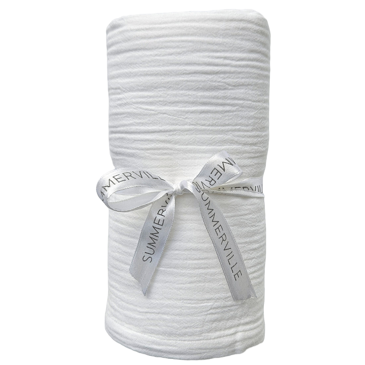 Filt Ekologisk Muslin 120x120 cm                     Vit