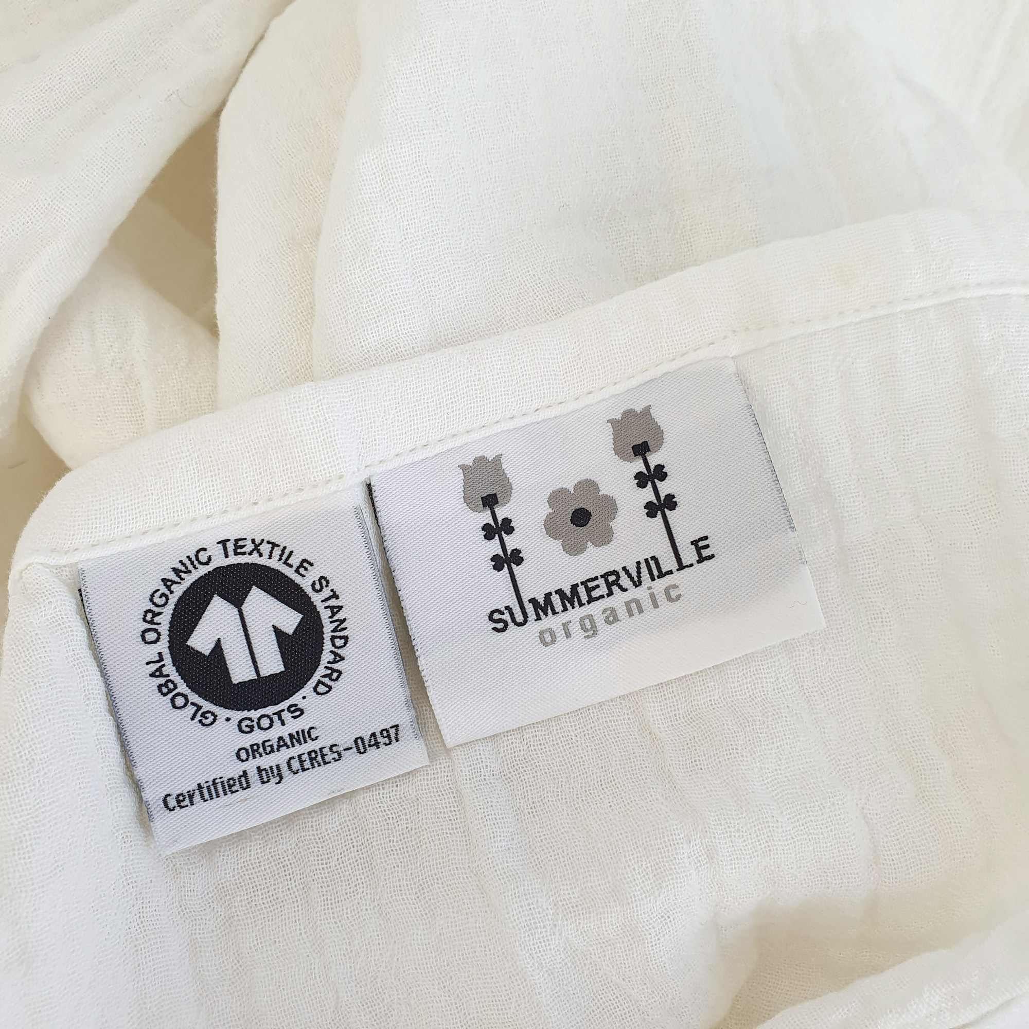 Filt Ekologisk Muslin 120x120 cm                     Vit - 4