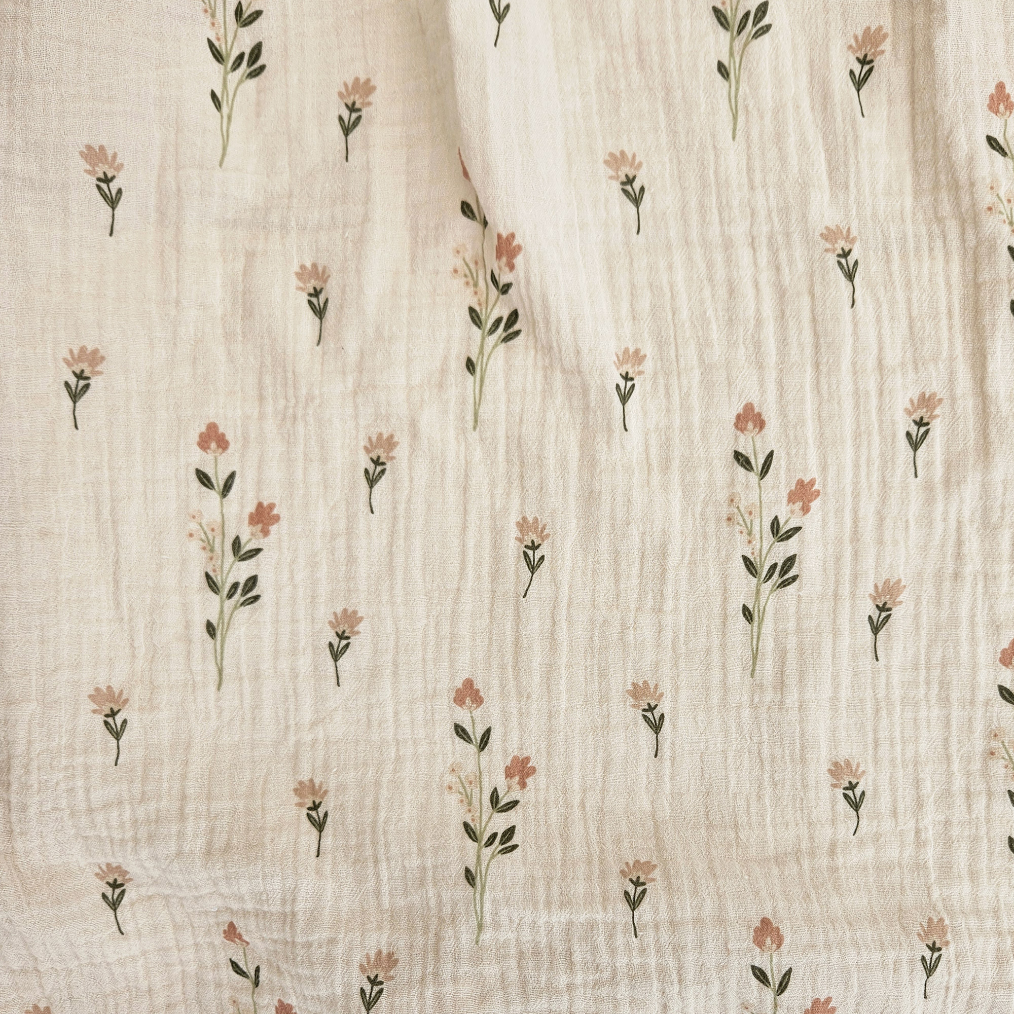 L.          Filt Ekologisk Muslin 120x120 cm                    Mönstrad - 3