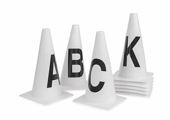 Shires Dressage Letter Cones (ABCEFHKM) – White
