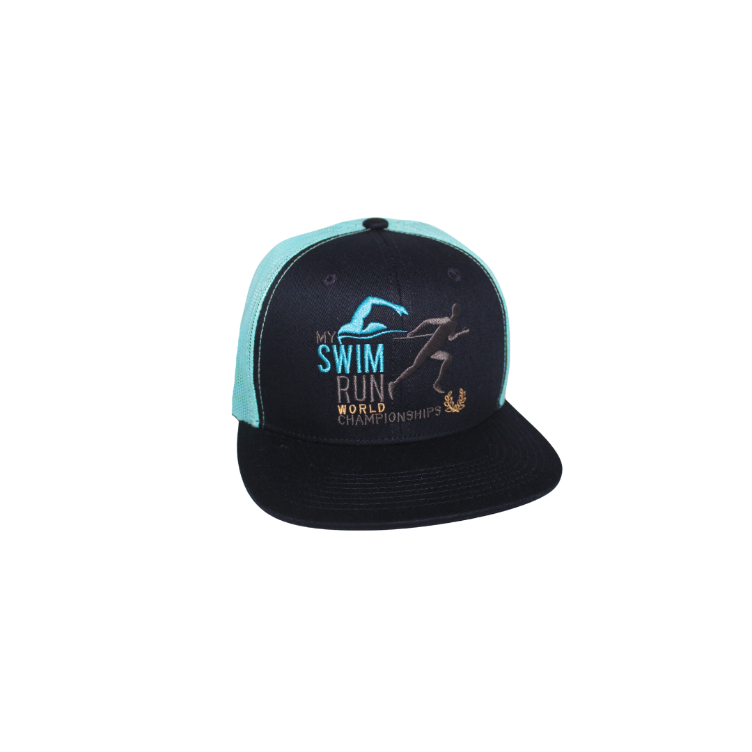 Swimcaps My Swimrun Championships - The cap   - Mesh Navy/Turquoise  - 3