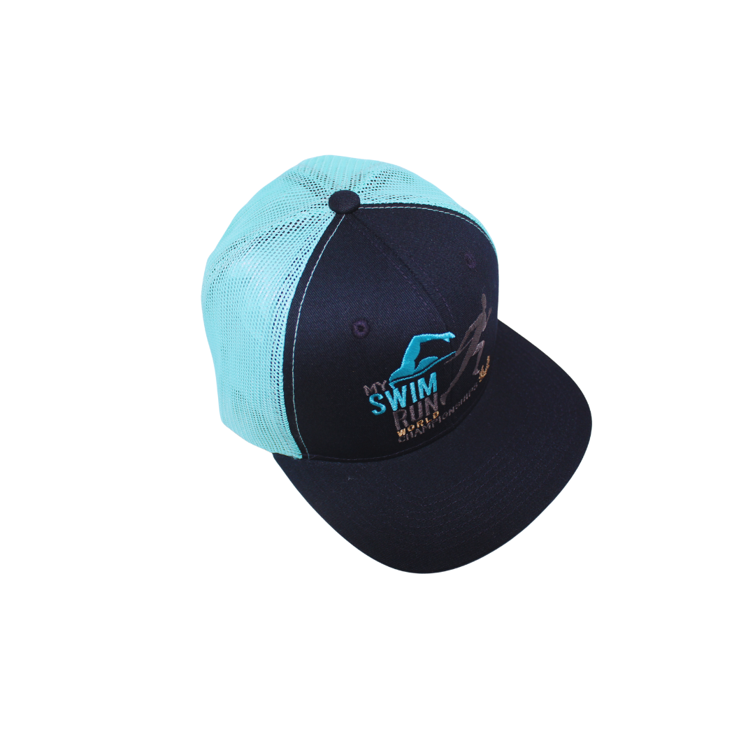 Swimcaps My Swimrun Championships - The cap   - Mesh Navy/Turquoise  - 2