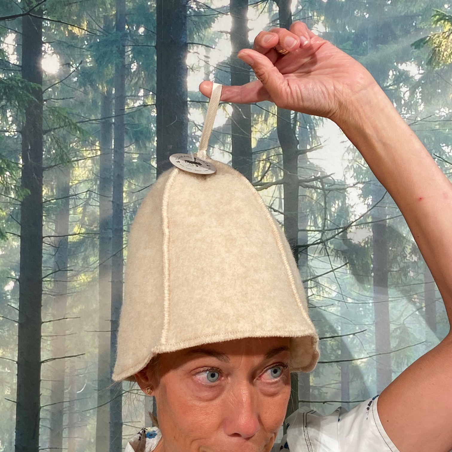 Bastumössa och kallbadsmössa i Ull - 6