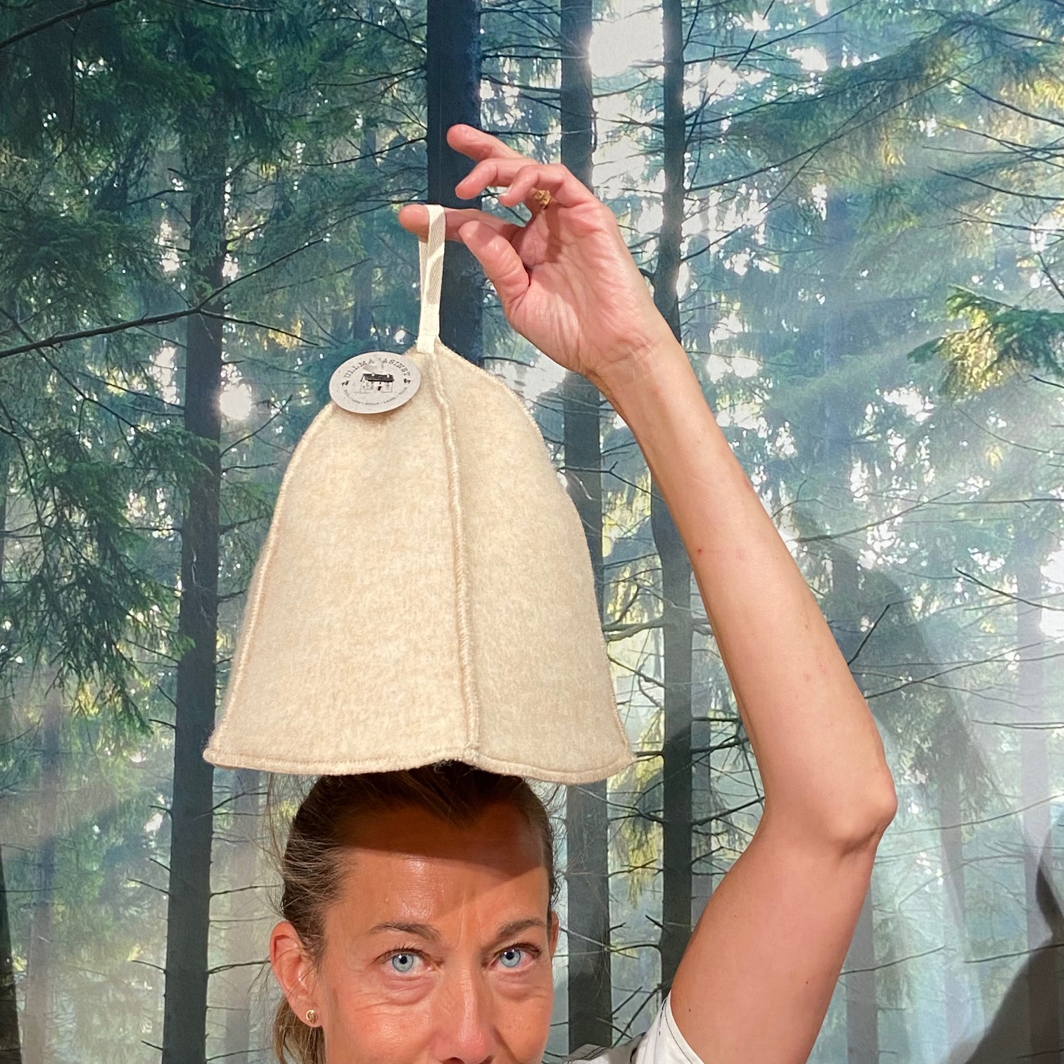 Bastumössa och kallbadsmössa i Ull - 7