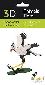 3D-pappersmodell, Sekreterarfågel