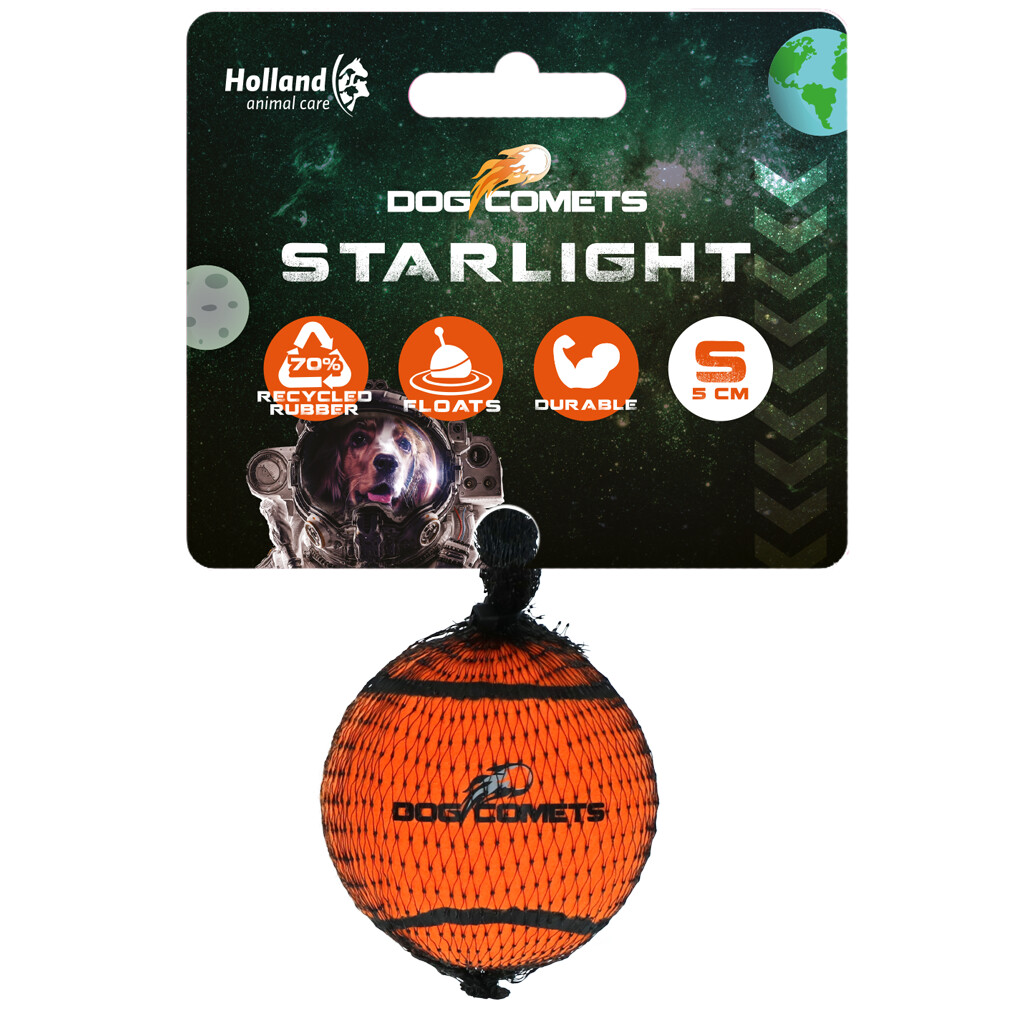 Dog Comets Starlight Tennisbälle Hundespielzeug Verschiedene Größen – Orange (S)