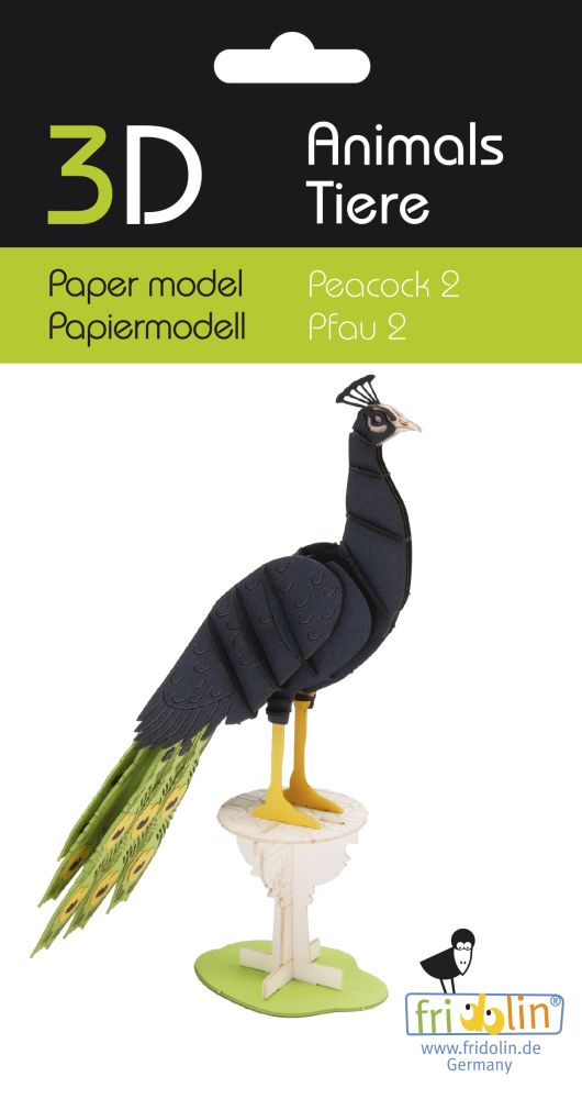 3D-pappersmodell, Påfågel 2