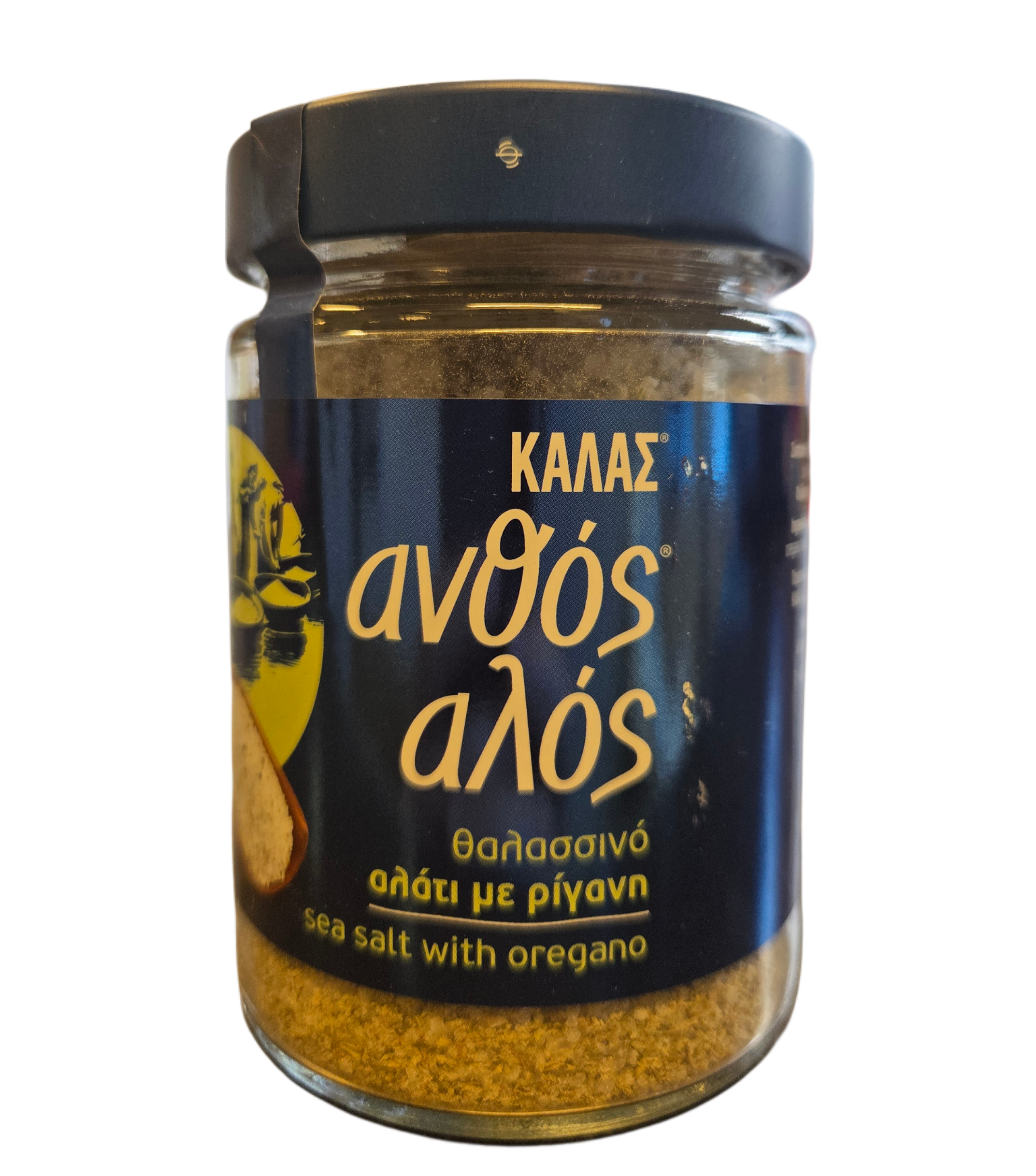 salt, sea salt, salt flower, sea salt flower, with oregano Kalas Anthos Alos, coarse 300g