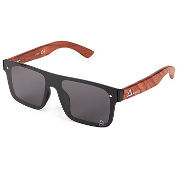 AMOQ Burst Sunglasses PLRZD - Wood - Smoke