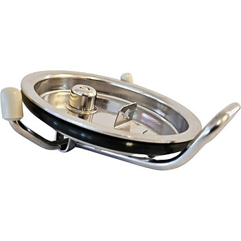 Welded tab cornelius keg lid