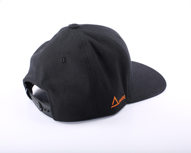 AMOQ Original Snapback Cap - Black / Orange - 2