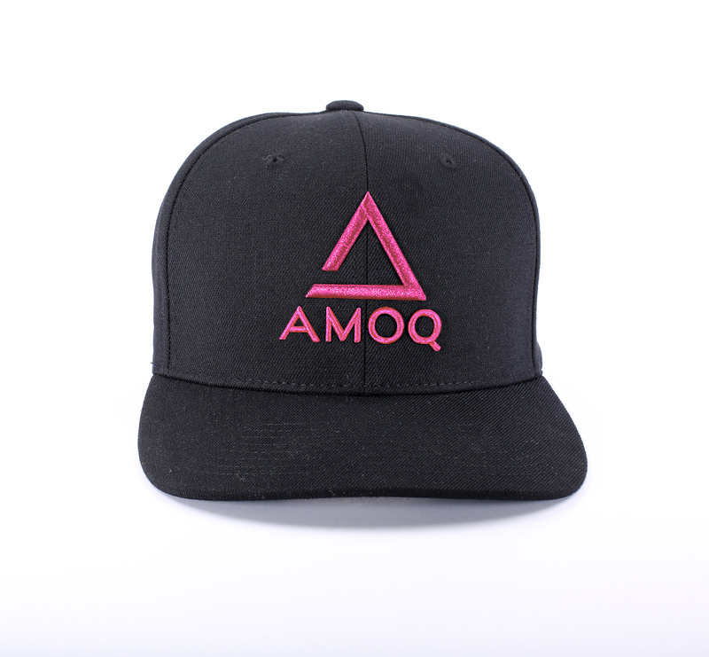 AMOQ Original Snapback Cap - Black / Pink