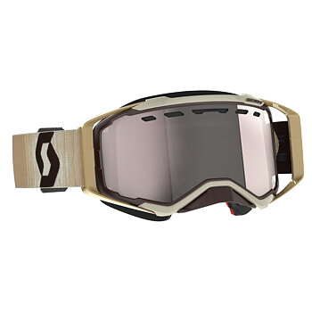 SCOTT Prospect Snow Cross Goggle - Beige / Brown / AMP Silver Chrome S2